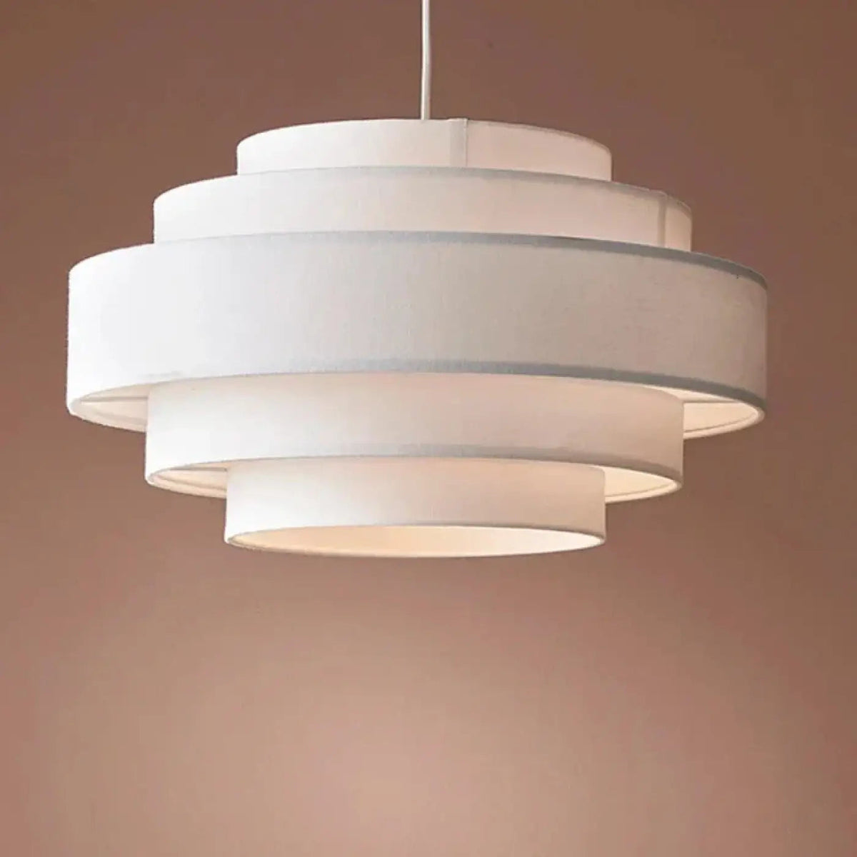 Lampa wisząca tkanina biała | Zanenza