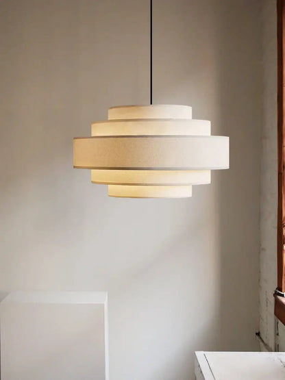 Lampa wisząca tkanina biała | Zanenza