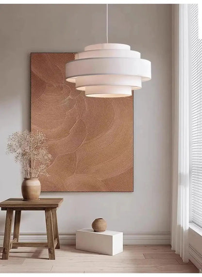 Lampa wisząca tkanina biała | Zanenza