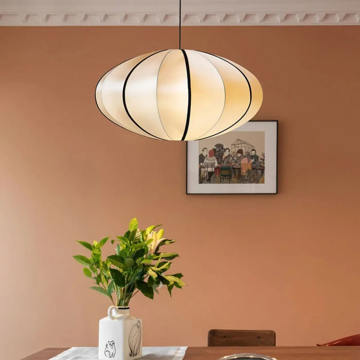 Lampa wisząca tkanina owalna | Magessa