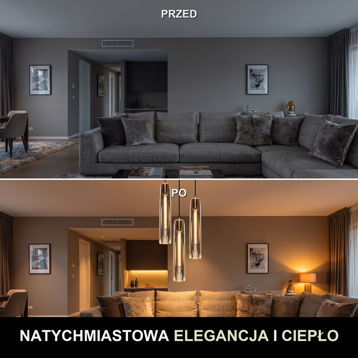 Lampa wisząca tuba | Elvenza