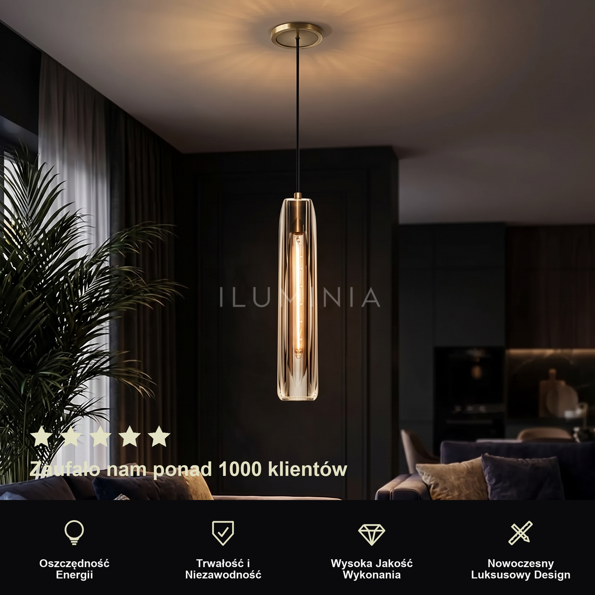 Lampa wisząca tuba | Elvenza