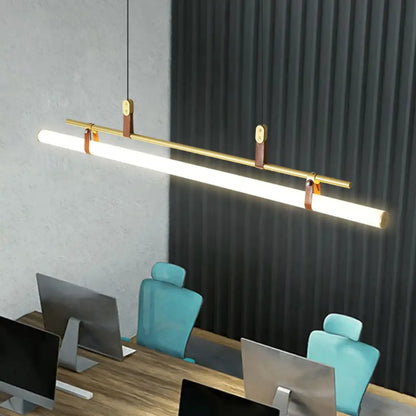 Lampa wisząca tuba złota | Danalda