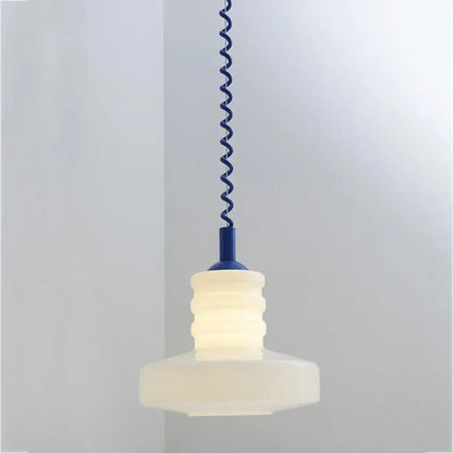 Lampa wisząca szklana ryflowana kolorowa | Elmara