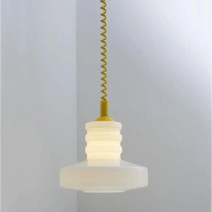 Lampa wisząca szklana ryflowana kolorowa | Elmara
