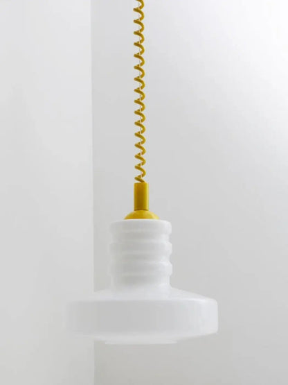 Lampa wisząca szklana ryflowana kolorowa | Elmara
