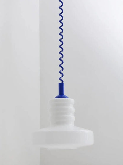 Lampa wisząca szklana ryflowana kolorowa | Elmara