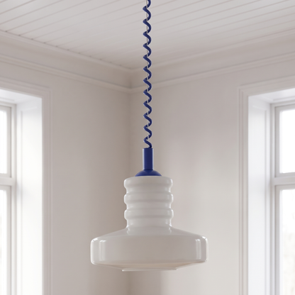 Lampa wisząca szklana ryflowana kolorowa | Elmara