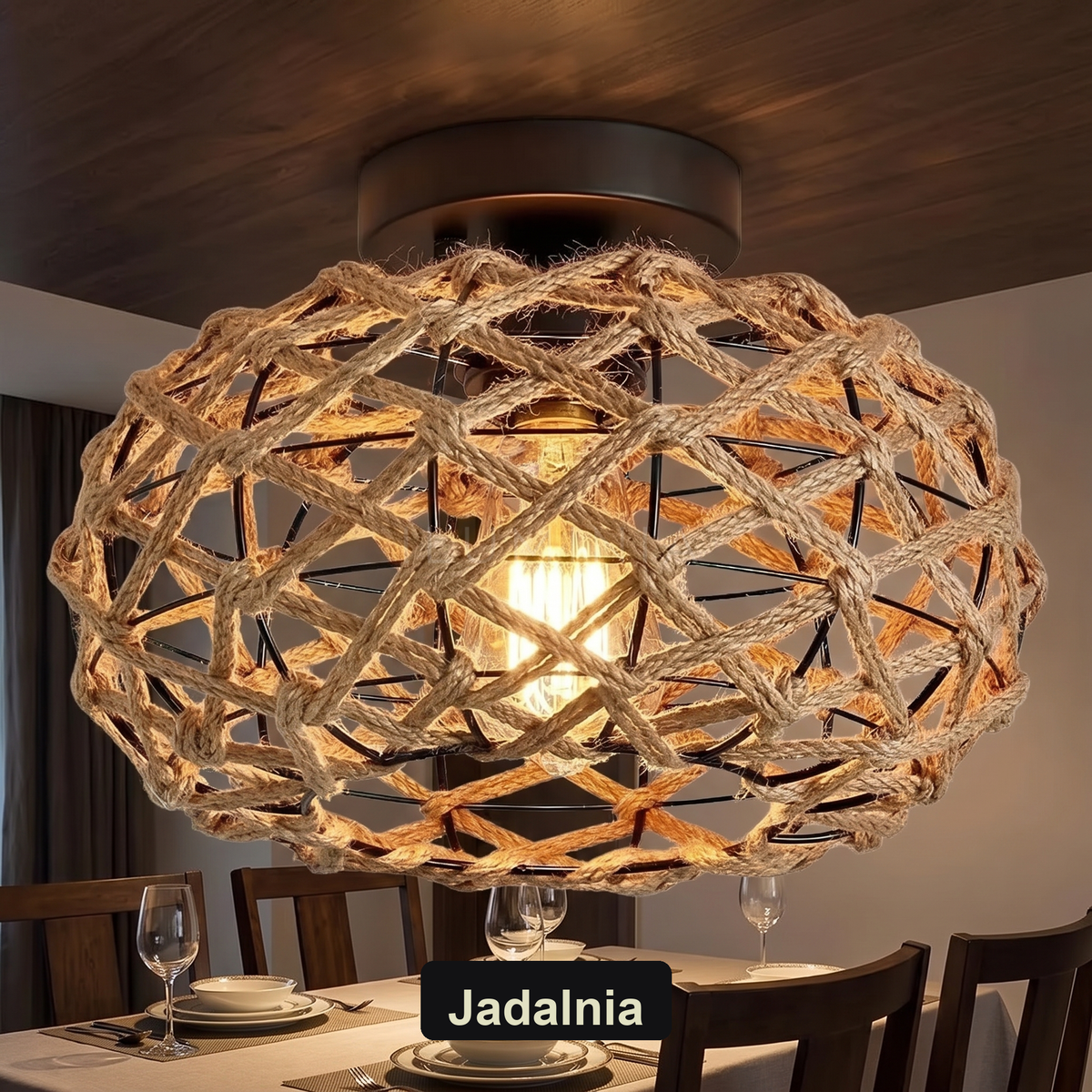 Lampa wisząca w stylu rustykalnym | Mirara