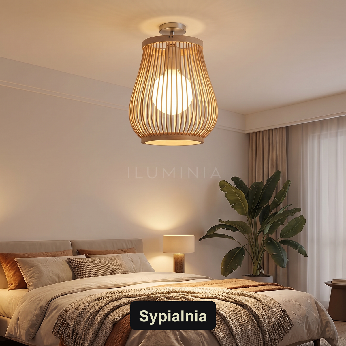 Lampa wisząca z bambusa | Nardena