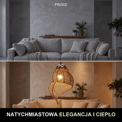 Lampa wisząca z drewna | Camana