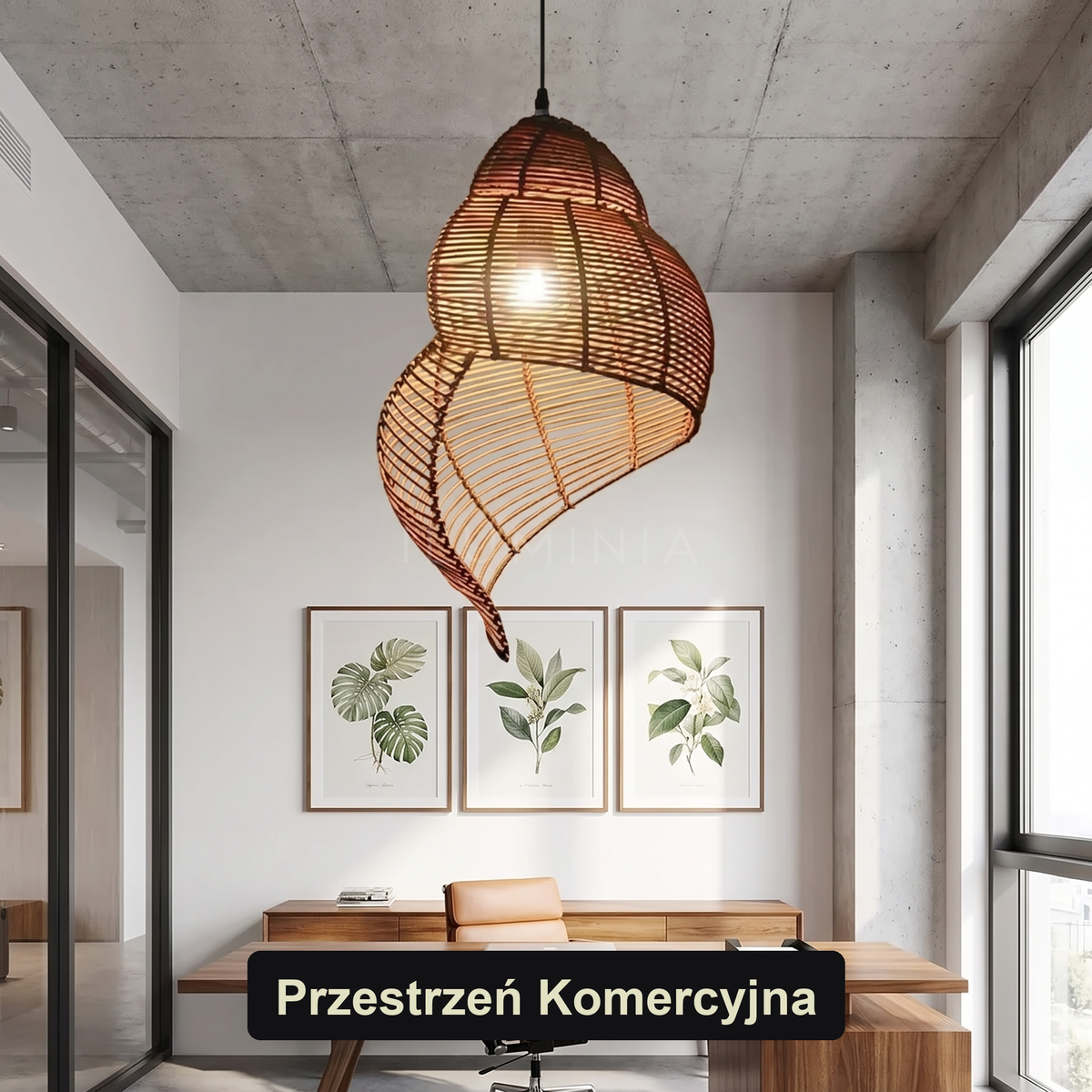 Lampa wisząca z drewna | Camana