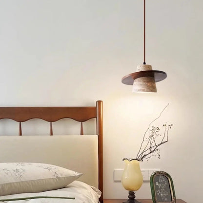 Lampa wisząca z drewnem | Rivezza