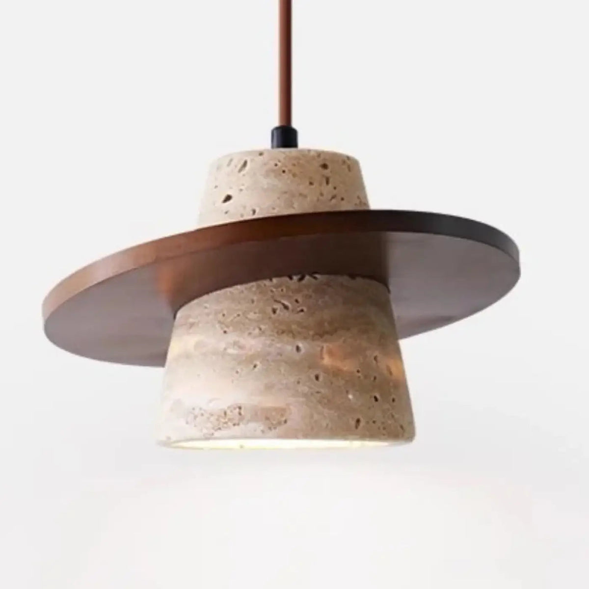 Lampa wisząca z drewnem | Rivezza