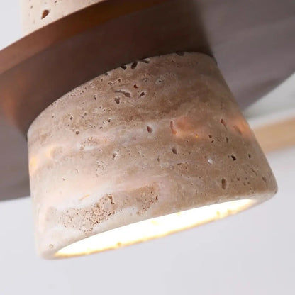 Lampa wisząca z drewnem | Rivezza