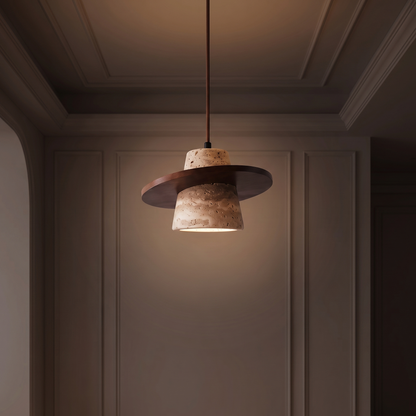 Lampa wisząca z drewnem | Rivezza