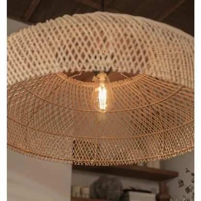 Lampa wisząca z elementami drewna | Nerilda