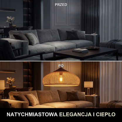 Lampa wisząca z elementami drewna | Nerilda