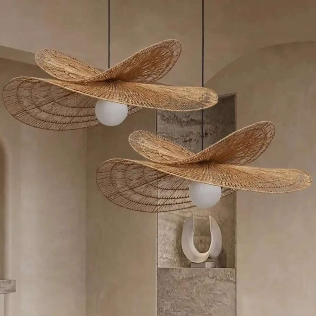 Lampa wisząca z rattanu | Baravia