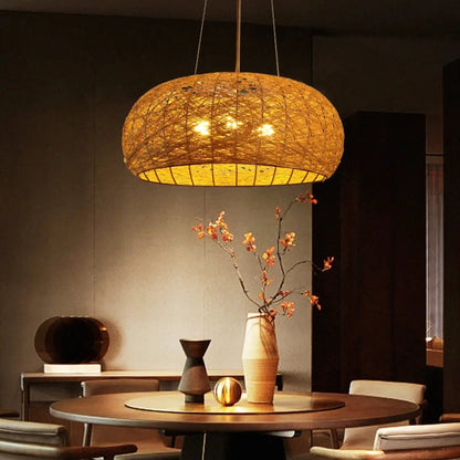 Lampa wisząca zen naturalna owalna | Fenenza