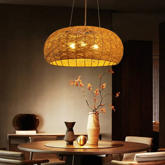 Lampa wisząca zen naturalna owalna | Fenenza