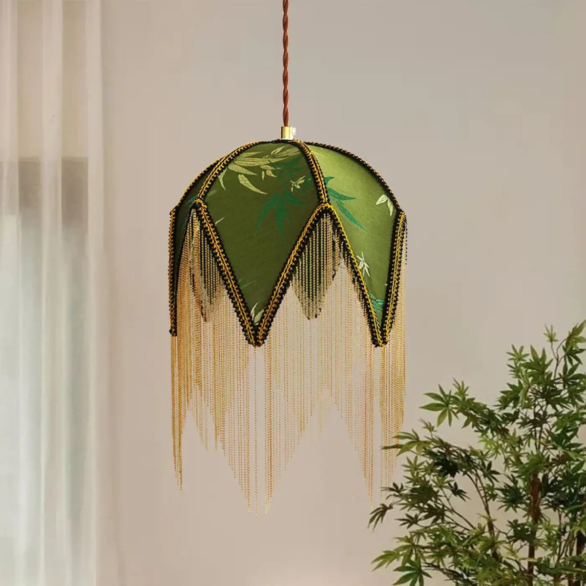 Lampa wisząca zielona | Amberosa