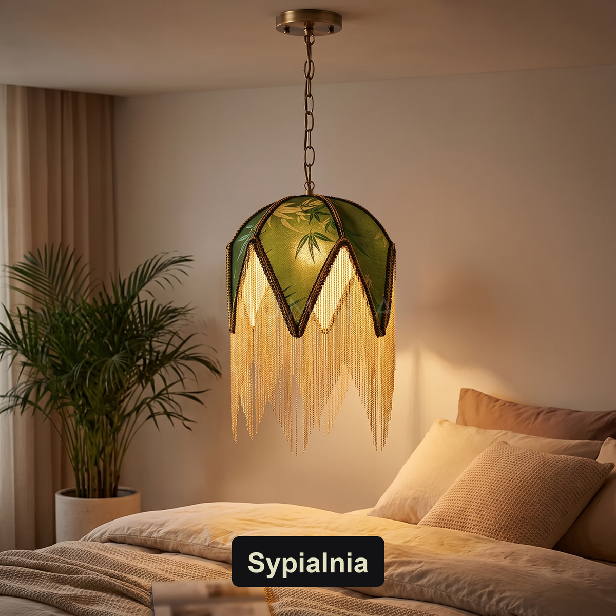 Lampa wisząca zielona | Amberosa