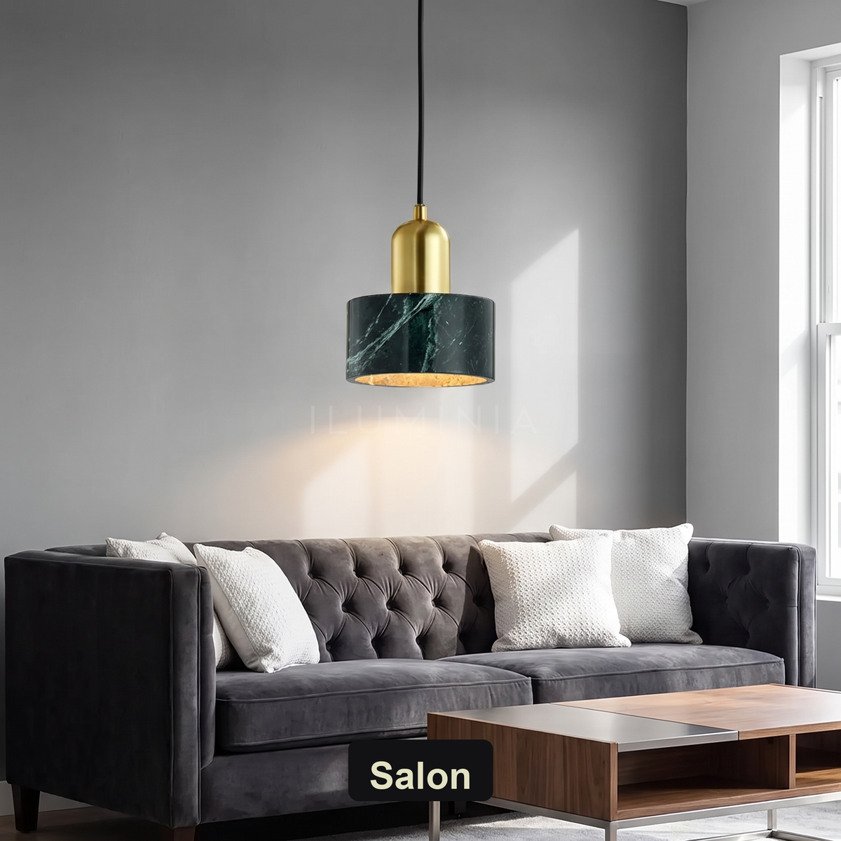 Lampa wisząca zielona nowoczesna | Nellalda