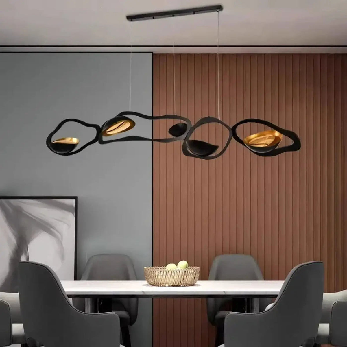Lampa wisząca złota do salonu | Calurna