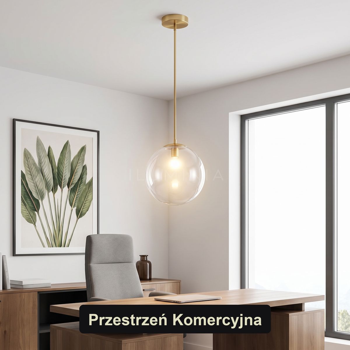 Lampa wisząca złota kula | Dormina – przestrzeń komercyjna