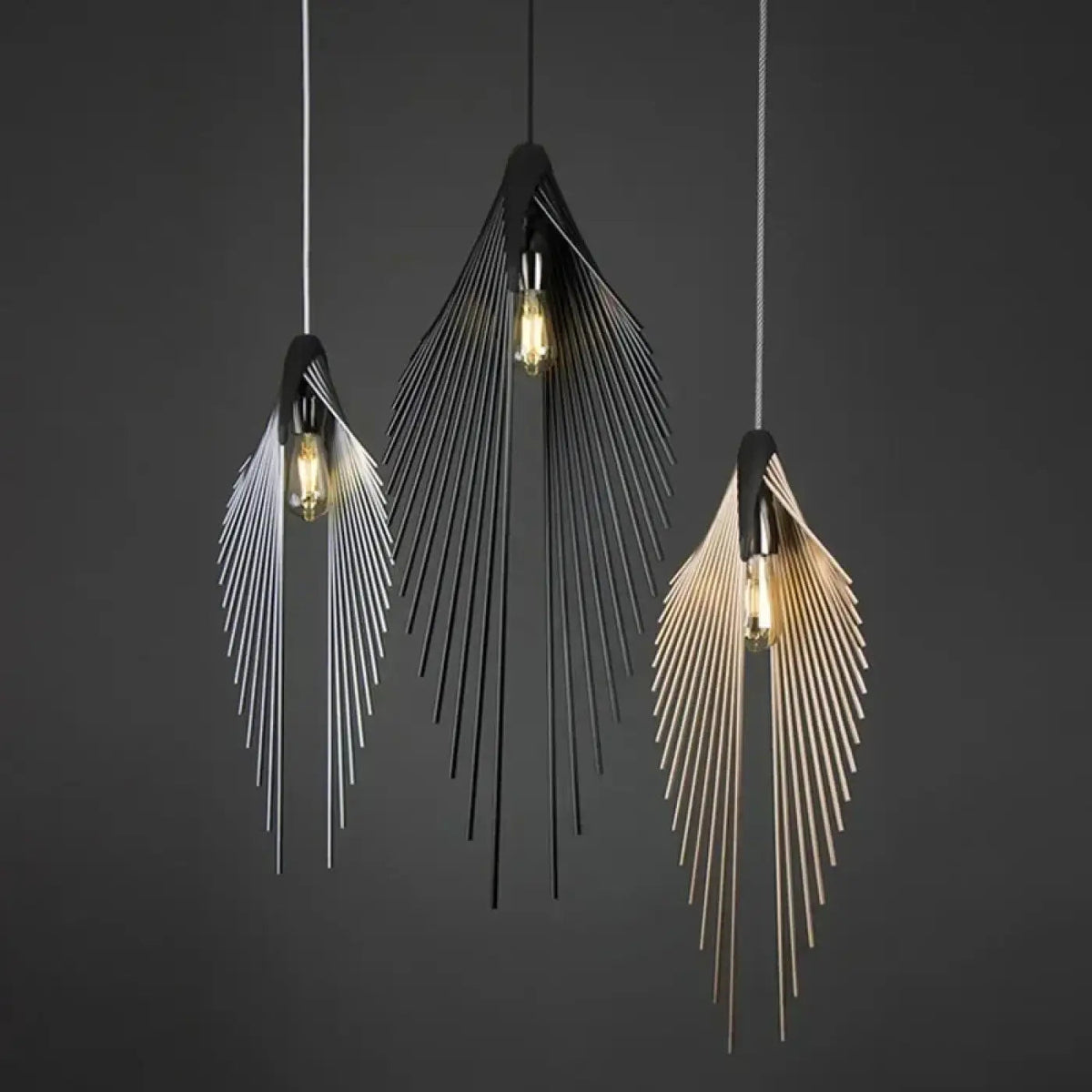 Lampa wisząca złota na korytarz | Garina