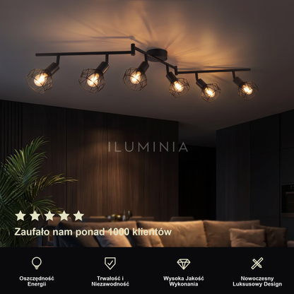 Plafon czarny industrialny | Luccosa