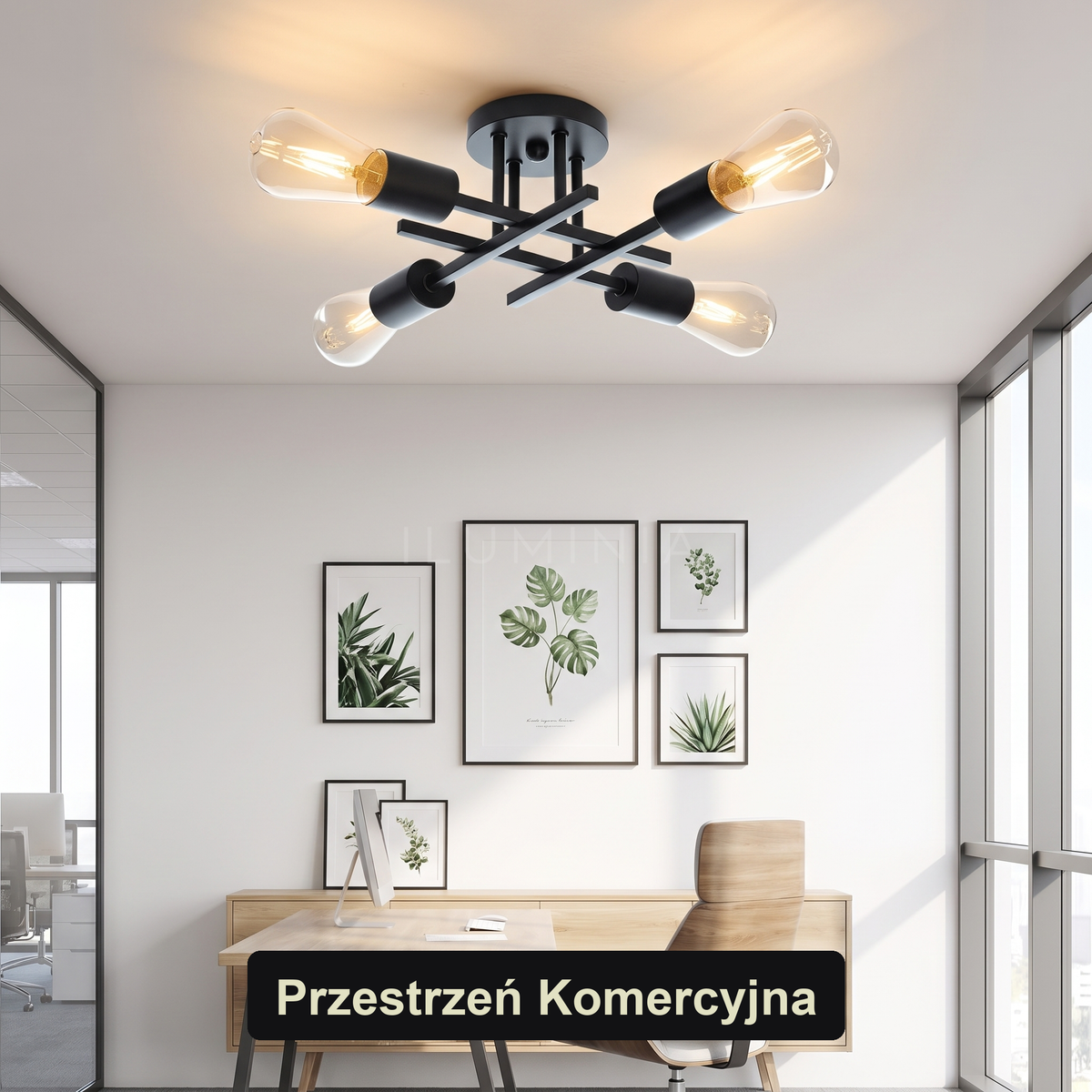Plafon czarny loft | Solone