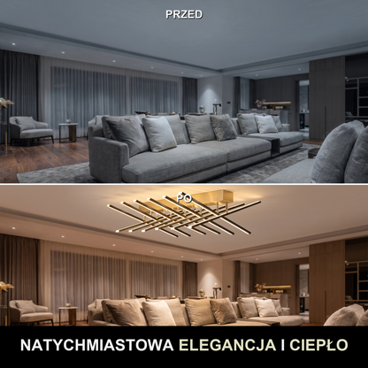 Plafon czarny złoty | Amarese – przed i po