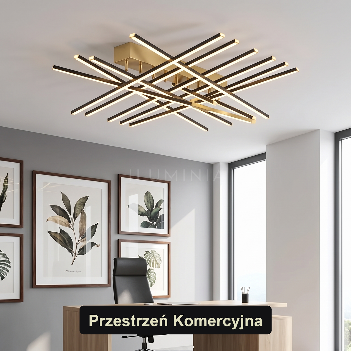 Plafon czarny złoty | Amarese – przestrzeń komercyjna