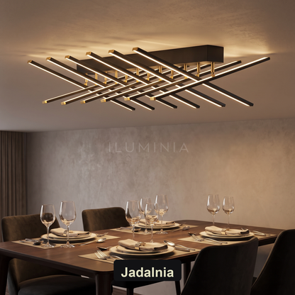Plafon czarny złoty | Amarese – jadalnia