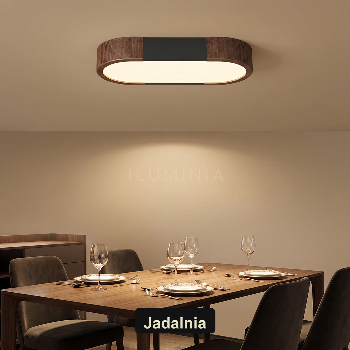 Plafon drewniany do jadalni | Stelese