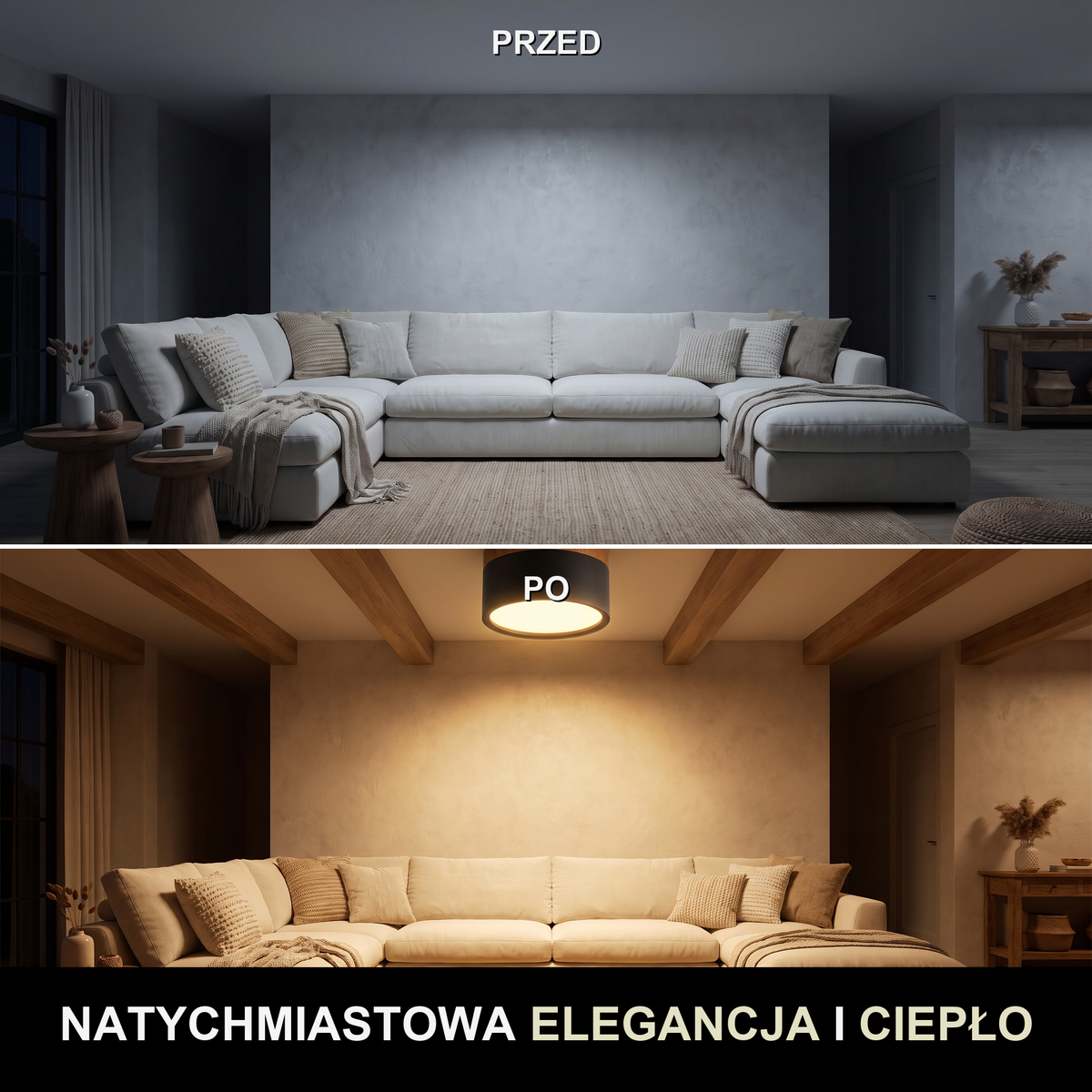 Plafon drewniany kwadratowy | Azzisa