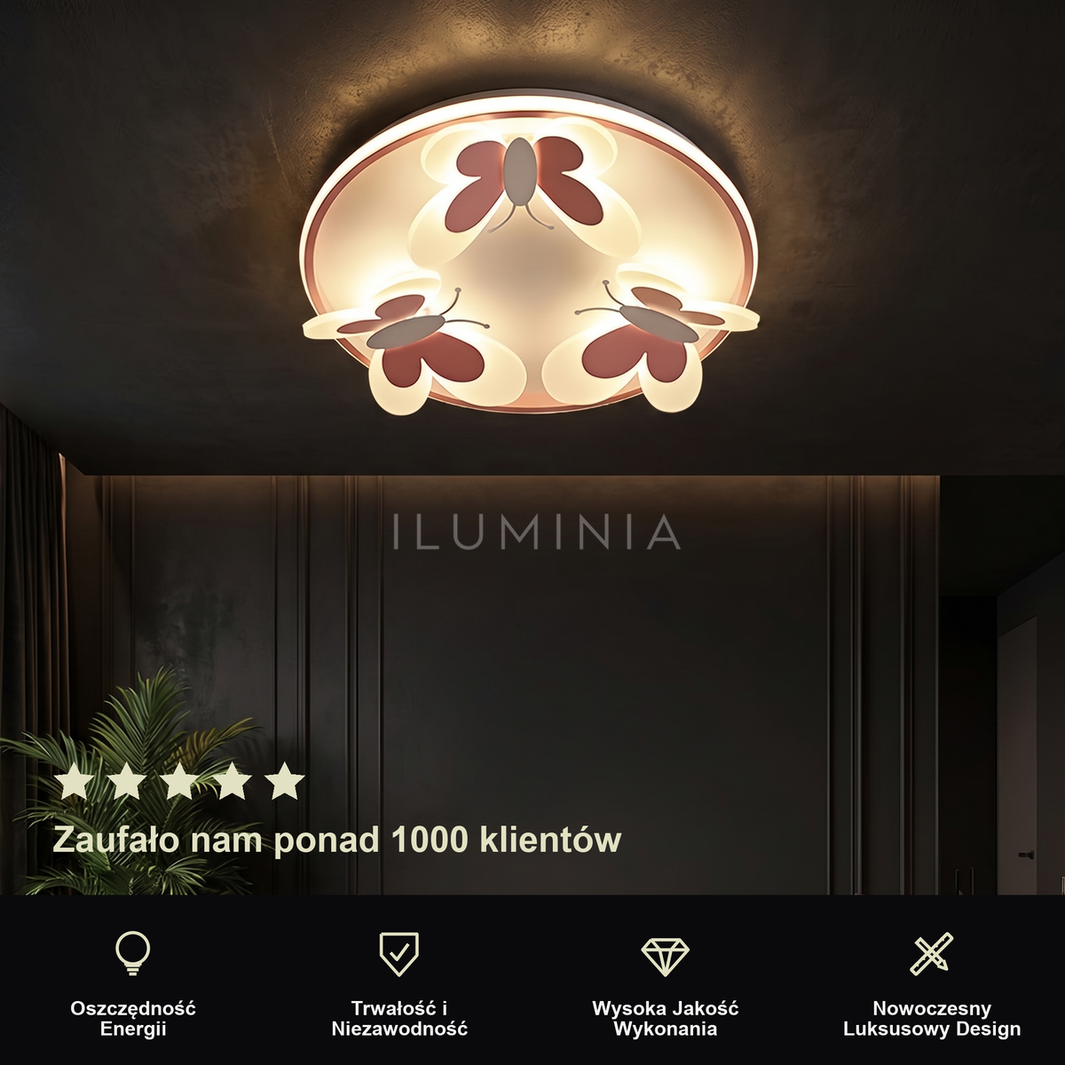Plafon dziecięcy LED | Rosese – prezentacja