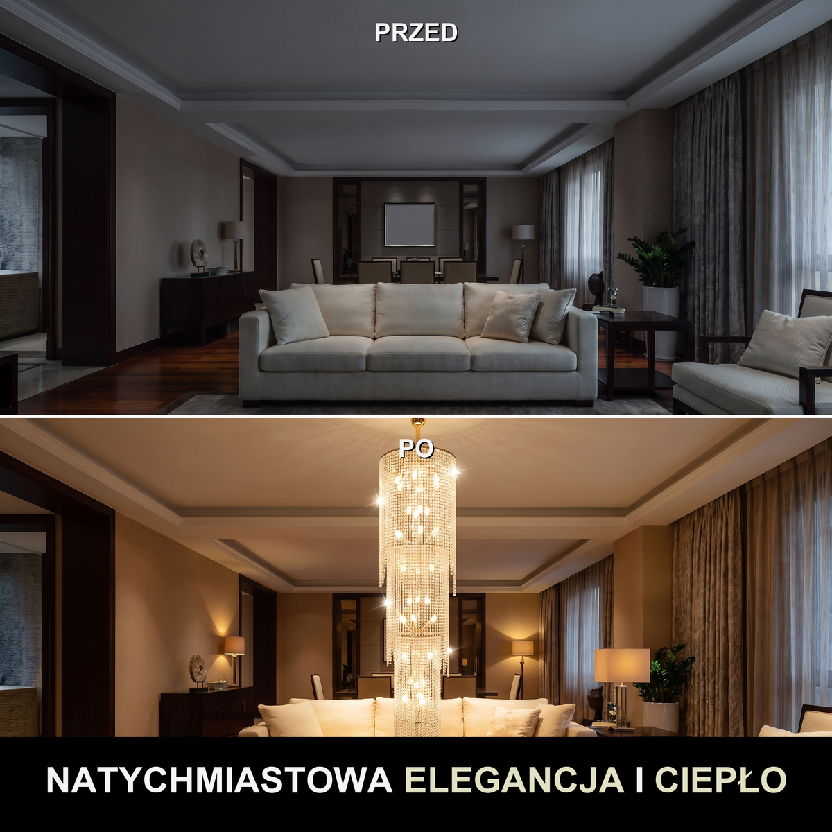 Plafon kryształowy LED | KLESOS