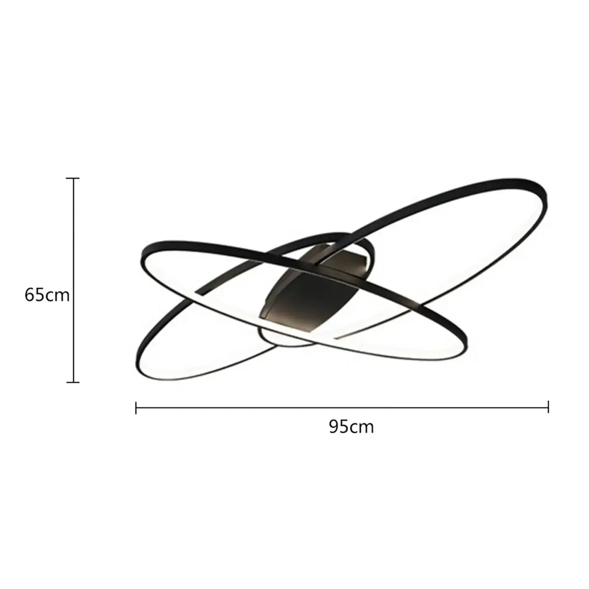 Plafon LED z krzyżującymi się pierścieniami – ujęcie 5
