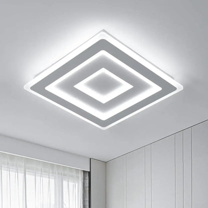 Plafon LED biały do salonu
