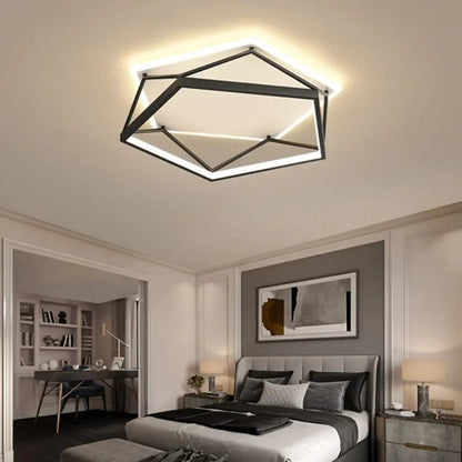 Plafon LED czarny do salonu