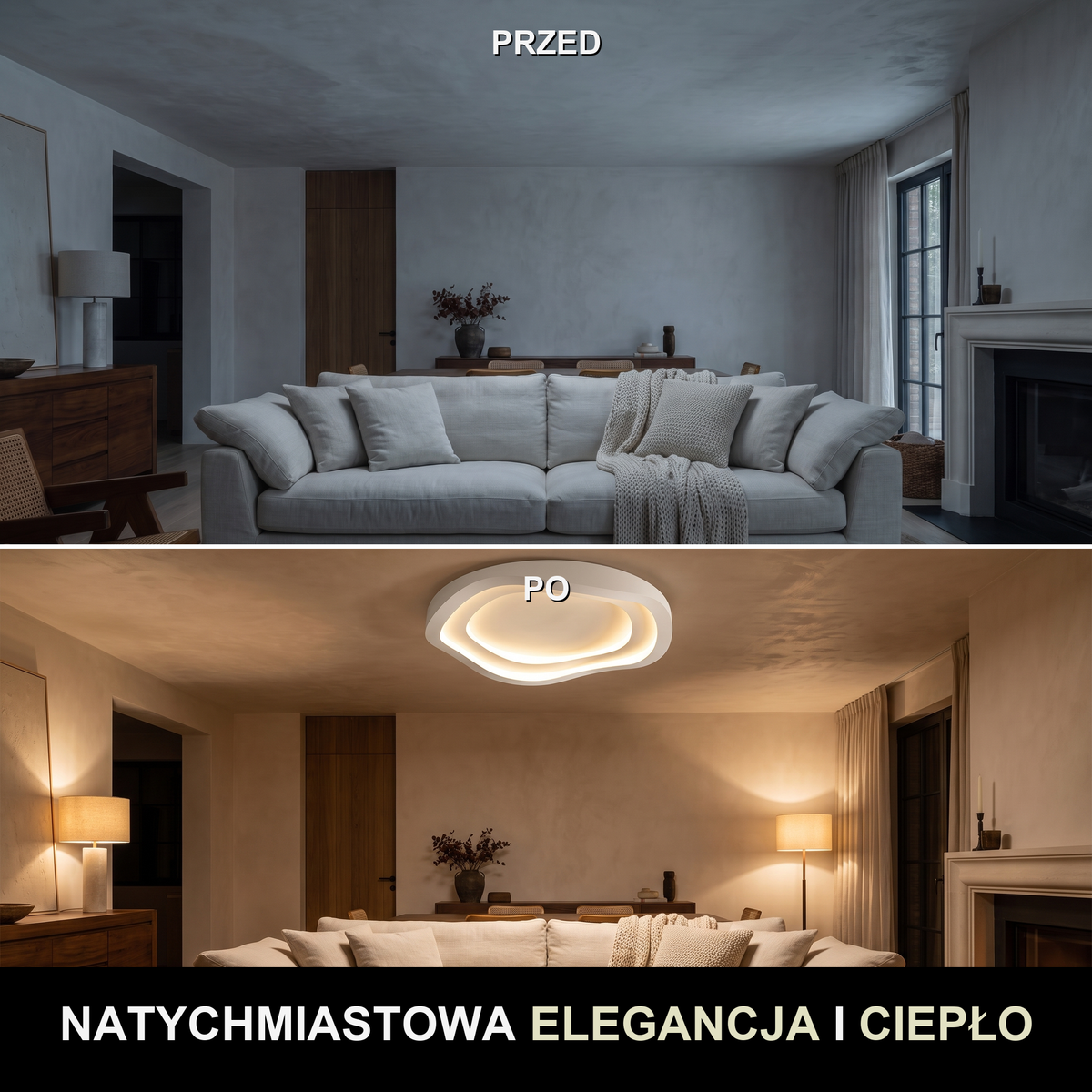 Plafon LED do kuchni | Novale