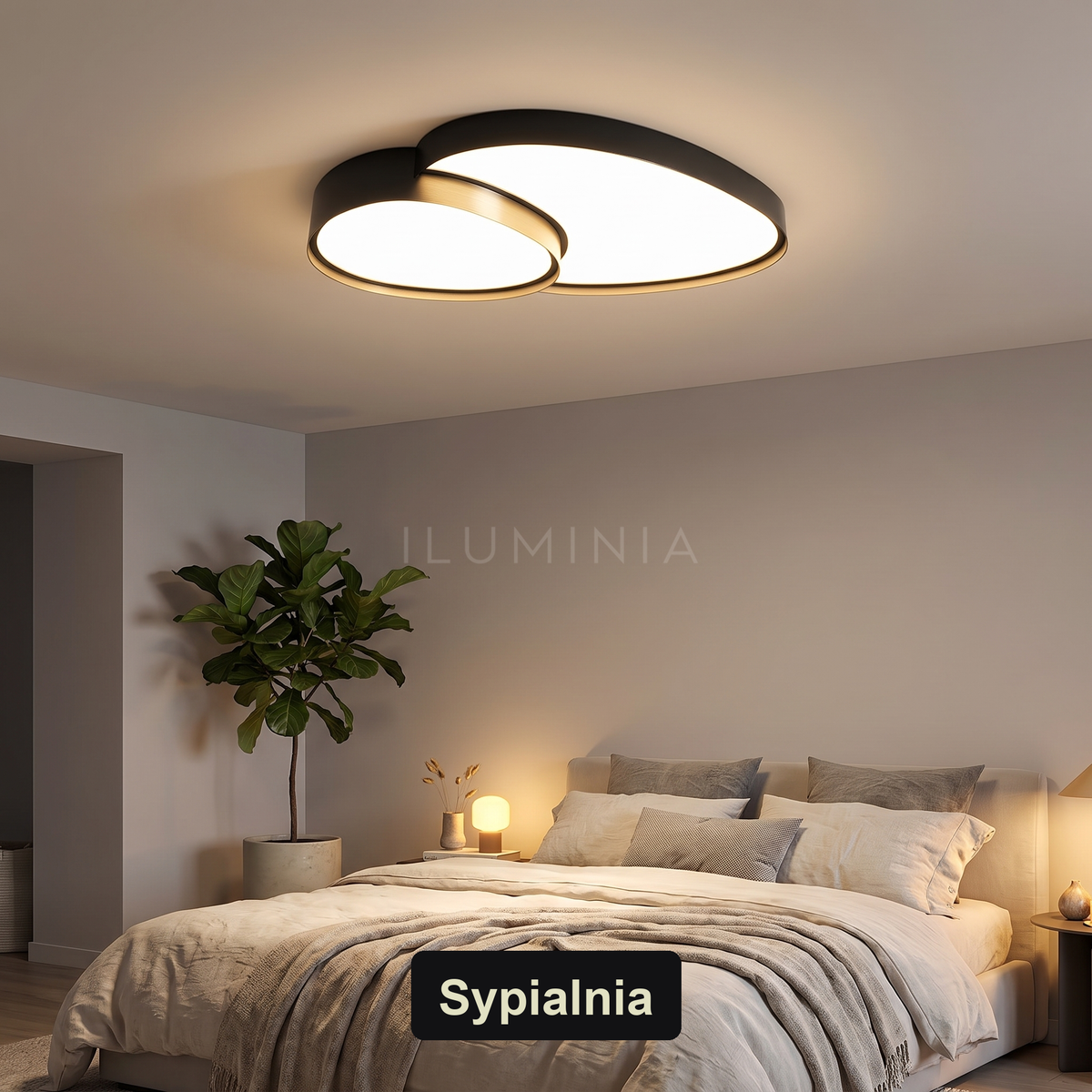 Plafon LED do przedpokoju | Rivoro – sypialnia