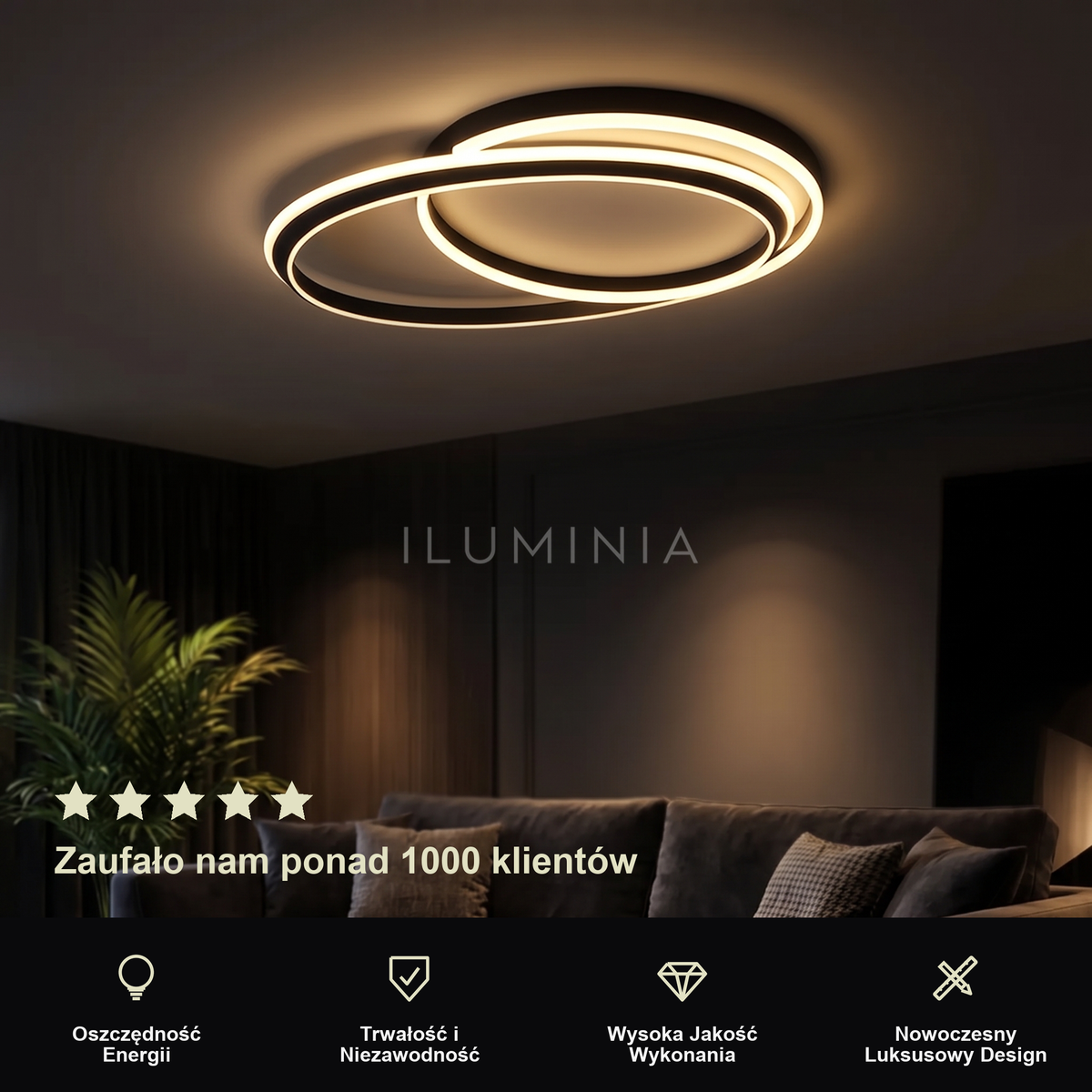 Plafon LED do przedpokoju | Rivoro – prezentacja