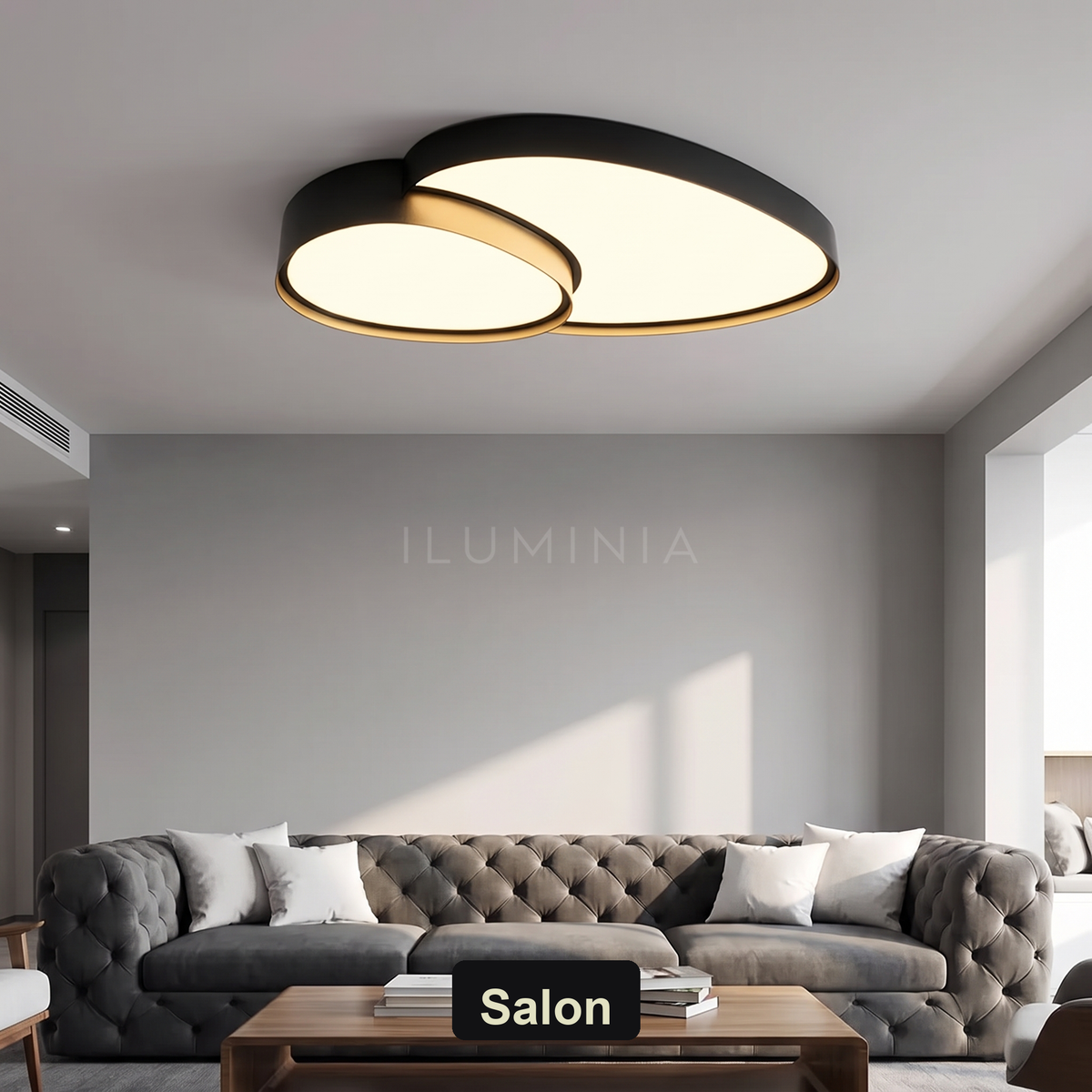 Plafon LED do przedpokoju | Rivoro – salon
