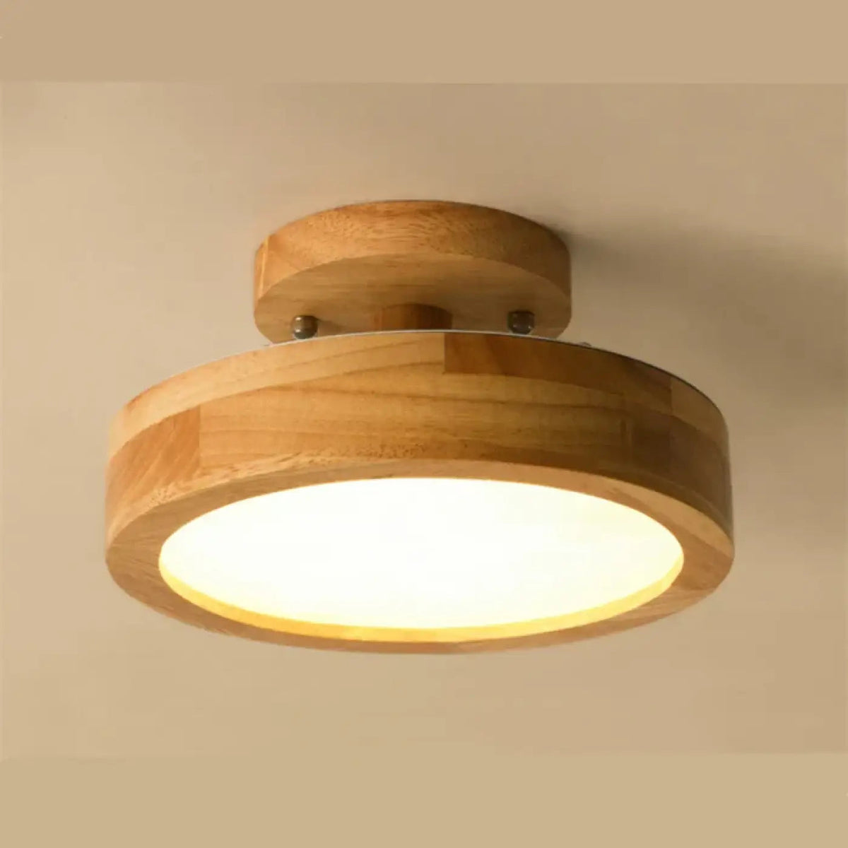 Plafon LED drewno