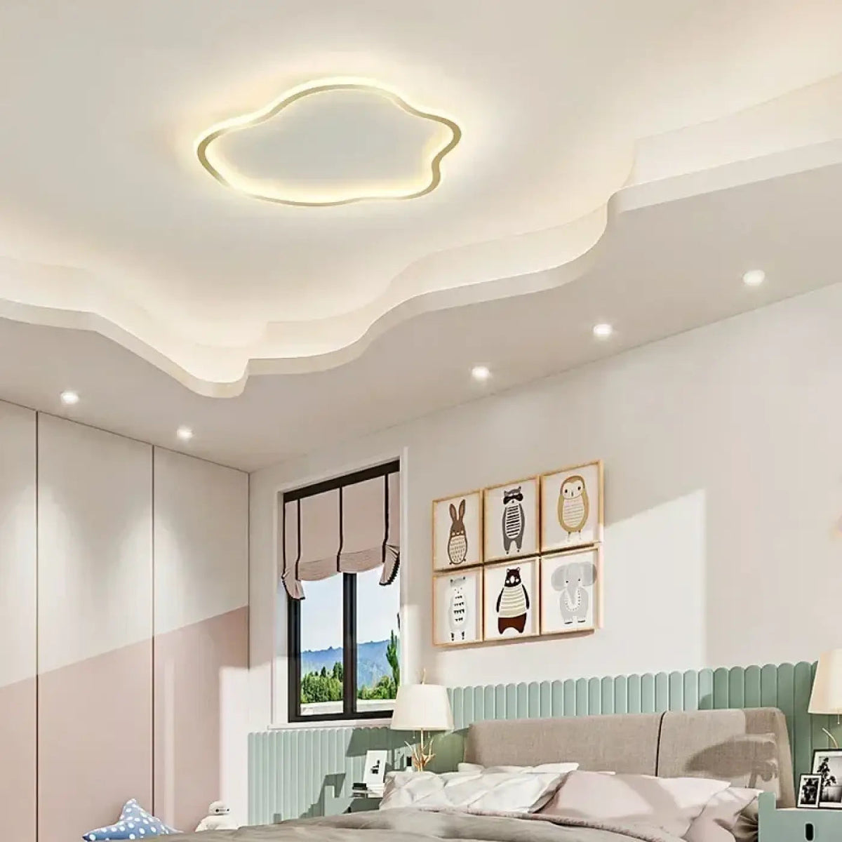 Plafon LED efekt gwiazd do sypialni
