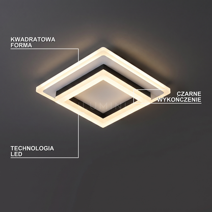 Plafon LED kwadratowy czarny | Boraoro – cechy i funkcje